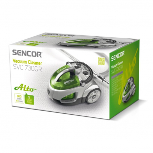 Sencor SVC 730GR-EUE2 porzsák nélküli porszívó ezüst-zöld